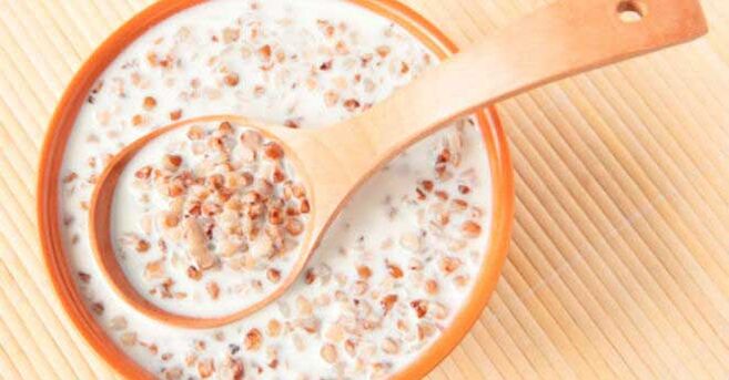 Buckwheat in kefir