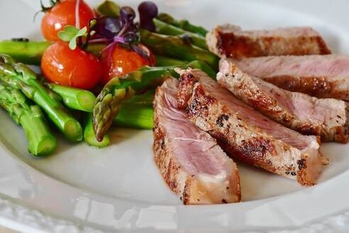 meat and vegetables in the keto diet